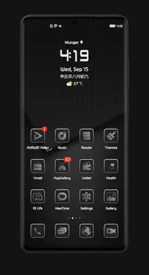 Royal Black EMUI 10/11 theme android App screenshot 5